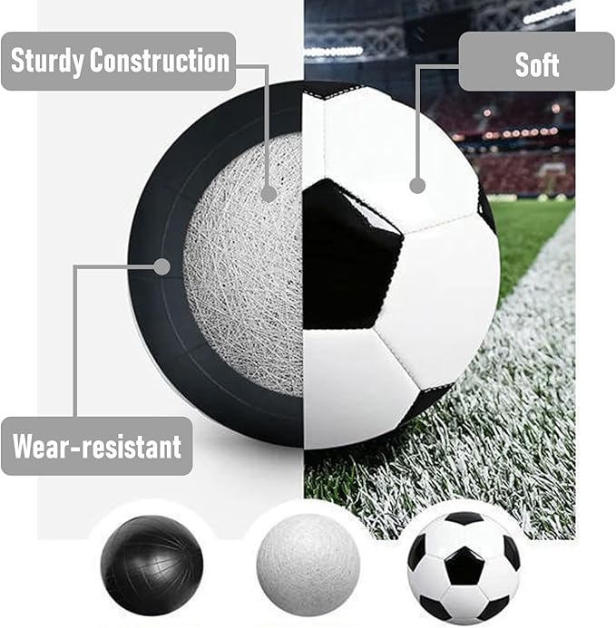 6 Pcs Operation Christmas Soccer Ball Bulk with Pump Needles,Size 5/4/3 Sport Soccer Ball Training Ball for Adult Soccer for Christian Charity Donation Supplies