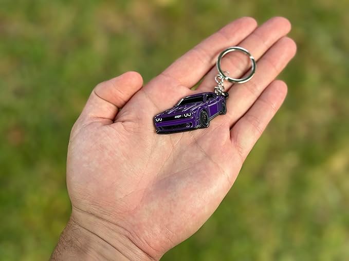 DODGE Challenger Keychain – Officially Licensed Dodge Accessories Key Chain for RT SRT Cool Toy Car Men Gift