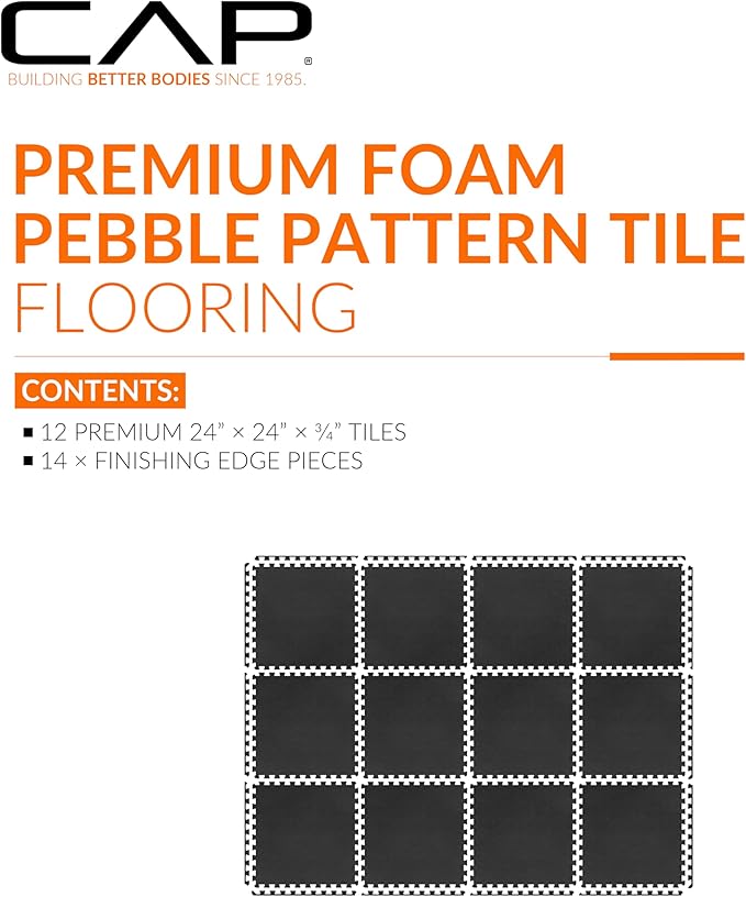 CAP Barbell Interlocking EVA Foam Exercise Puzzle Mat Home Gym Flooring | Multiple Options