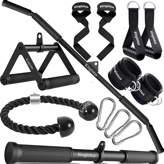 Cable Machine for Home Gym, Triceps Press Down Cable Machine attachments, LAT Pull Down attachments, Triceps Pull Down attachments, Fitness Equipment Cable Accessories.