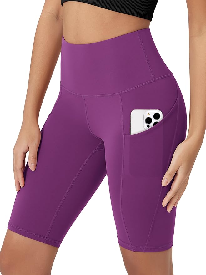 ODODOS Women's Tummy Control Biker Shorts 2.0 with Pockets High Waist Athletic Workout Yoga Shorts-3.5''/ 5"/ 8" / 10" Inseam