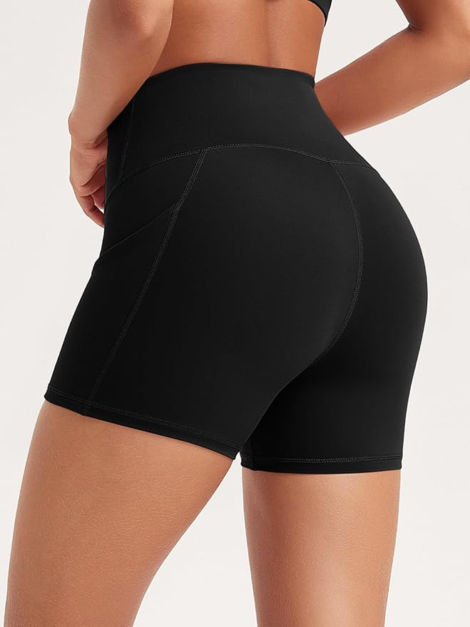 ODODOS Women's Tummy Control Biker Shorts 2.0 with Pockets High Waist Athletic Workout Yoga Shorts-3.5''/ 5"/ 8" / 10" Inseam