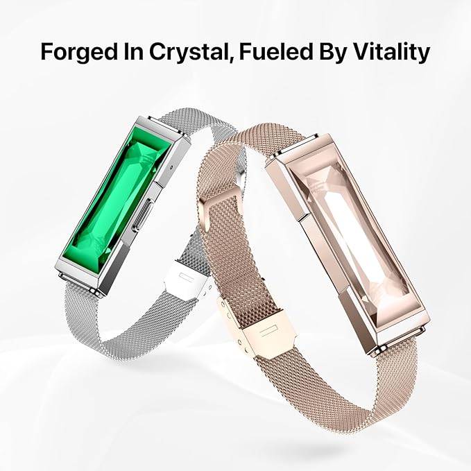Smart Health Wristband Wearable Activity&Fitness Tracker Band 24/7 Full Sleep Tracker, All-Day Automatic Continuous Heart Rate Tracking Powerful HRV Monitor Blood Pressure Stress 2 Bands