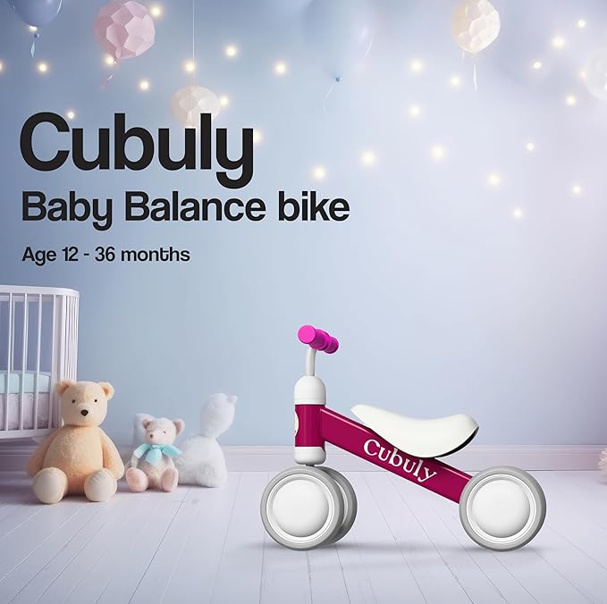 Baby Balance Bike for 1-3 Year – First Birthday Boy Girl Gifts 12-36 Month Mini Bike|Colorful Lighting Wheels|Ride on Toys |Toddler Balance Bike 1-3 Indoor/Outdoor Bike