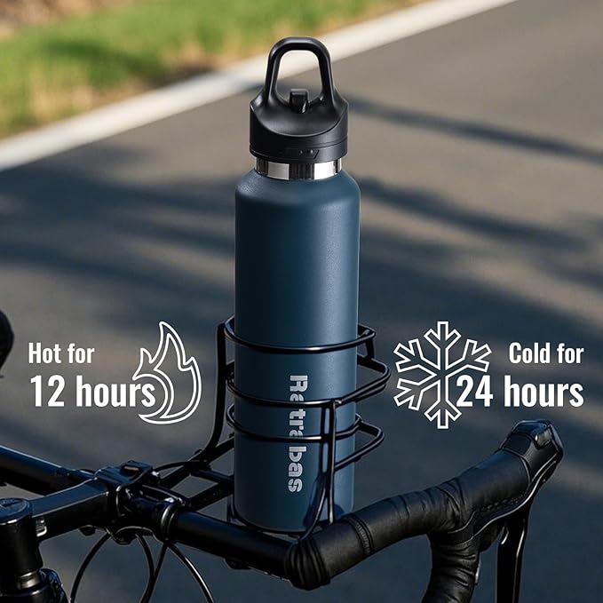 Insulated Water Bottle 21 OZ, Insulated Tumbler with One-Touch Open, Travel Water Bottle with Leak-Proof Design, Sports Water Bottle for Women & Men (Blue)