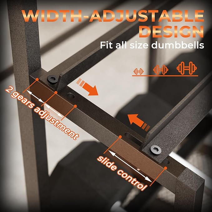 600LBS Dumbbell Rack Weight Stand - Adjustable Weight Rack with Angle Iron for Dumbbells, Home Gym Storage Rack for Yoga Mat Foam Roller Kettlebells, Workout Equipment Storage Organizer With Wheels