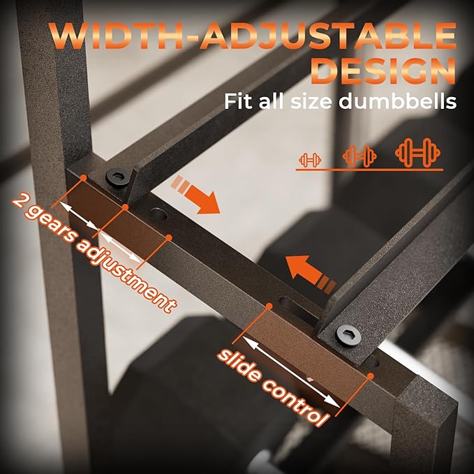Dumbbell Rack Weight Stand - Adjustable Weight Rack for Dumbbells, Home Gym Storage Rack for Yoga Mat Foam Roller Kettlebells, Workout Equipment Storage Organizer With Wheels