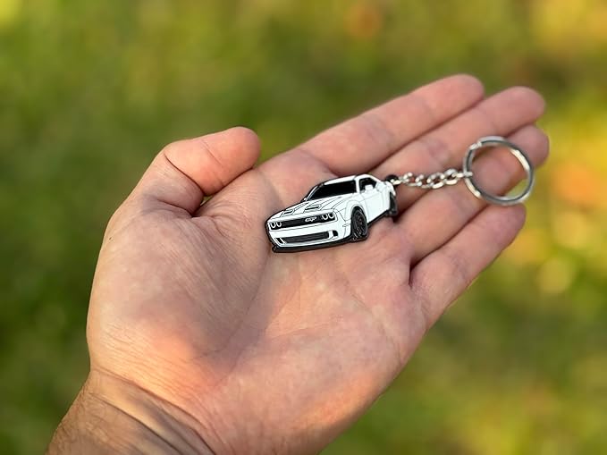 DODGE Challenger Keychain – Officially Licensed Dodge Accessories Key Chain for RT SRT Cool Toy Car Men Gift