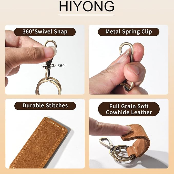 Hiyong Personalized Keychain Custom Photo Keyring Customized Gifts for Men Custom Keychain with Your Photo Logo or Text