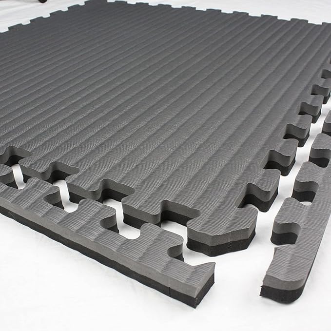 IncStores 7/8 Inch Thick Tatami Foam Flooring Tiles | Textured Interlocking Foam Tiles for Martial-Arts Floor Protection in Your Home Gym, Playroom, and More