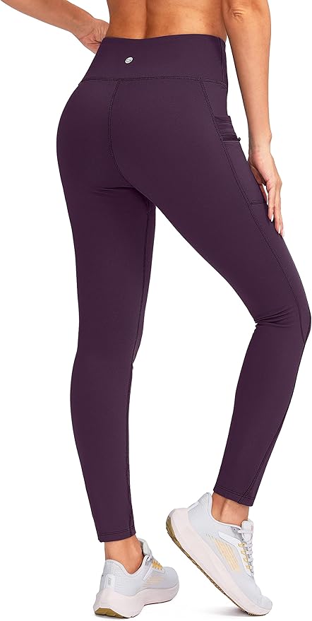 G Gradual Women's Fleece Lined Winter Leggings with Pockets Water Resistant High Waisted Thermal Warm Pants Running Hiking