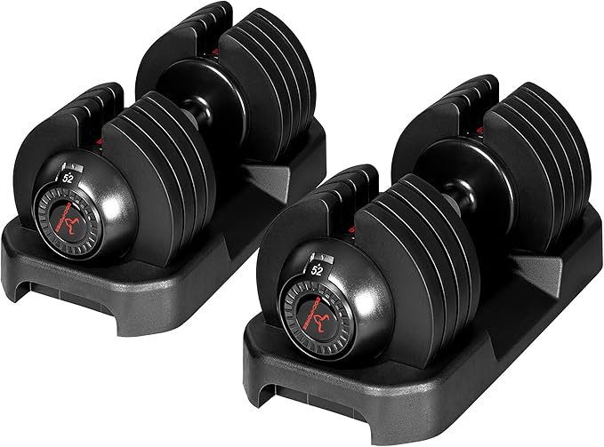 Adjustable Dumbbells Set of 2,Free Weights Dumbbells Set,52 lbs pair for Men/Women Gym Equipment for Home Strength Training Equipment(2 Box)