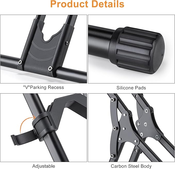 CXWXC Bicycle Stand Floor - Indoor Bike Rack Garage Storage - Bike Stand Floor Type Parking Rack for 20”-29” Mountain MTB & Road Bikes (1 Bike Rack)