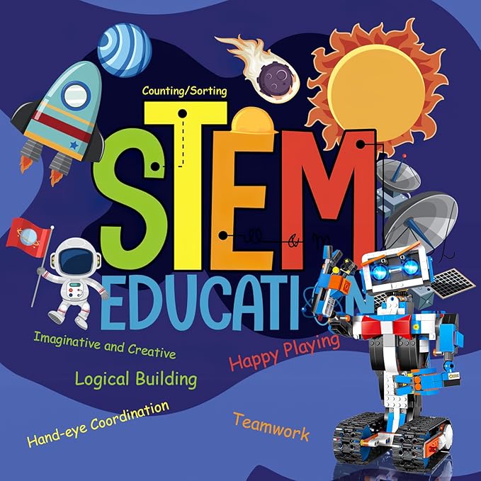okk Robot Kit, STEM Robotics Set for Ages 6-12, Remote & app Control, Programming & DIY Assembly. Rechargeable, Perfect Educational Robots Gift Inspiring Creativity & Learning Through Play