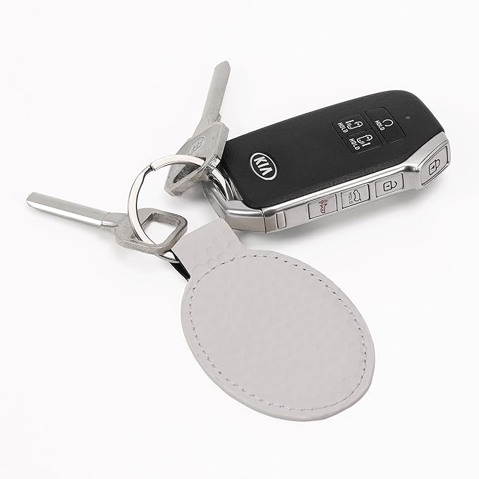 LaserGram Oval Keychain, Baseball Ball, Personalized Engraving Included (Golf White)
