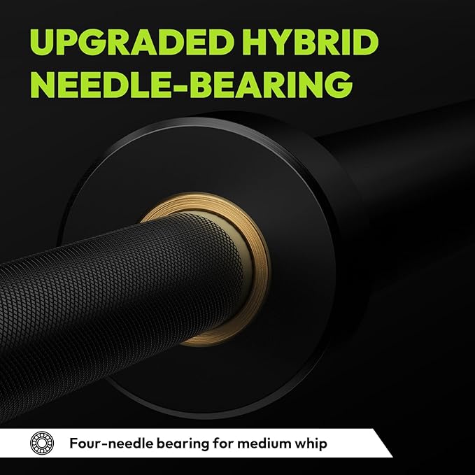Olympic Barbell, 45lb/35lb 2-inch Weight Bar for Bench Press, 7ft/6.5ft Olympic Bar, 1000 lb/1500 lb High-Capacity, Hard Chrome, Knurled Grip, Strength Training Deadlift Weightlifting Squat