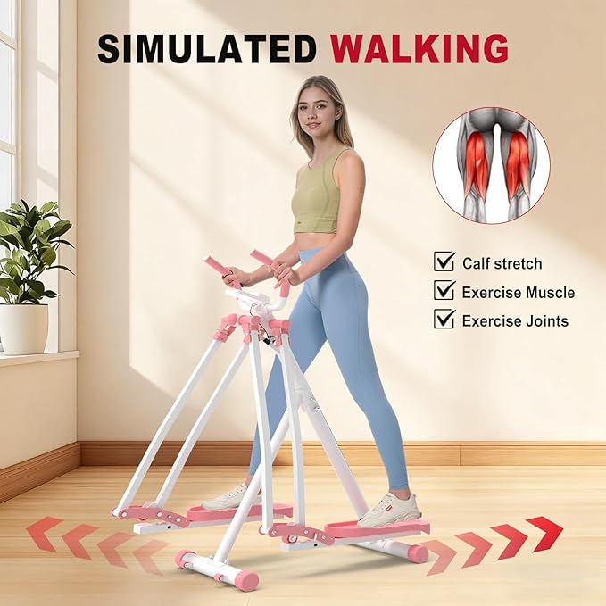 Space Walker Exercise Machine - Air Walker Elliptical Trainer for Home Use, with Foldable Design for an Aerobic Stepper and Cross Trainer Glider Exercise Machine for Men and Women