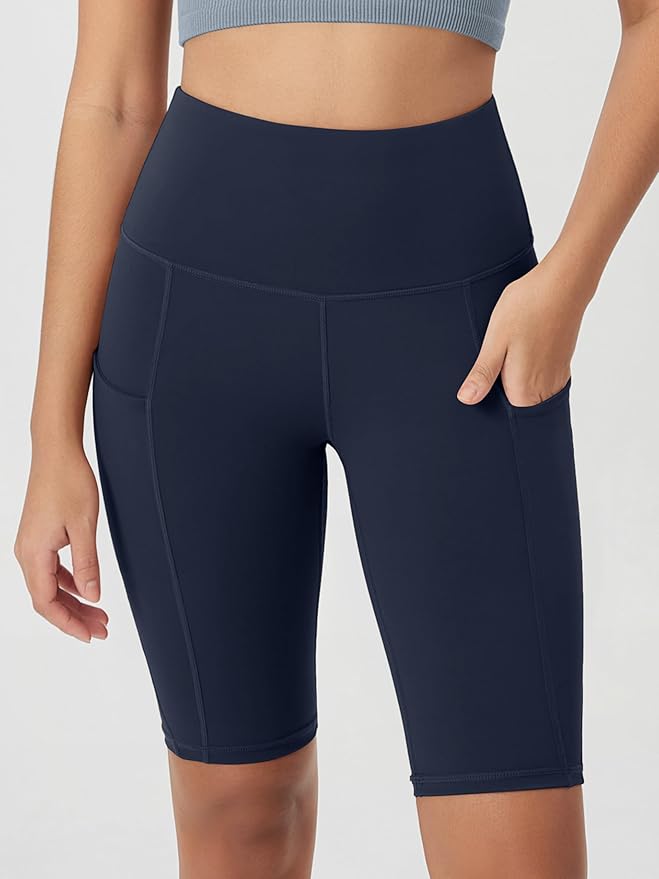 ODODOS Women's Tummy Control Biker Shorts 2.0 with Pockets High Waist Athletic Workout Yoga Shorts-3.5''/ 5"/ 8" / 10" Inseam