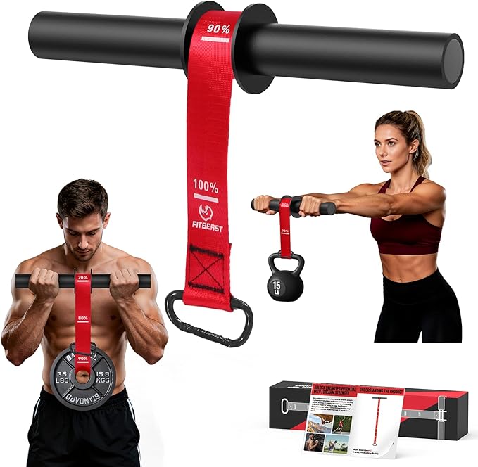 FitBeast Wrist Roller Forearm Trainer, Adjustable Strap Forearm Blaster for Grip Strength & Wrist Workouts