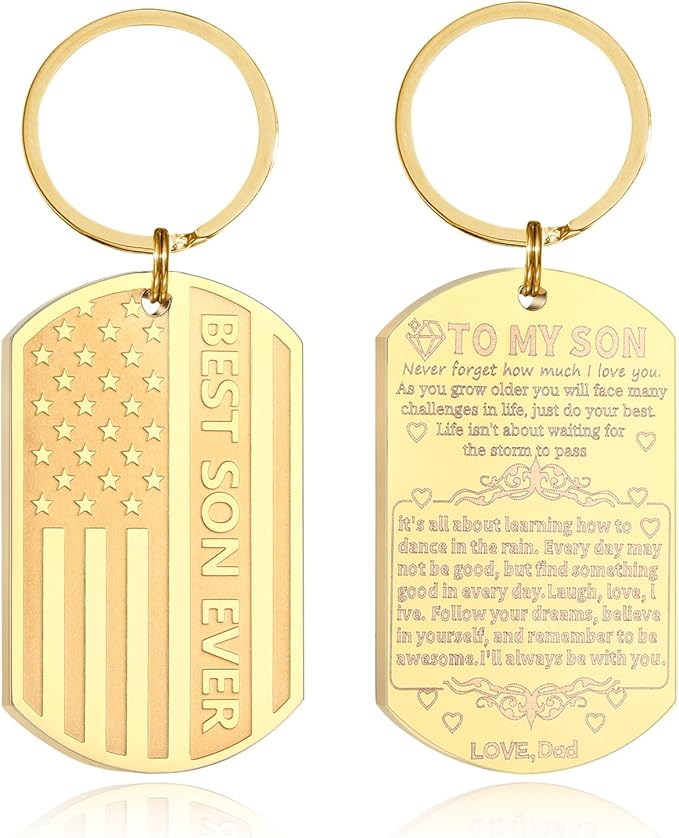 Stocking Stuffers- Football/Baseball/Soccer/Basketball Keychain for Men Baptism Confirmation Mens Gifts