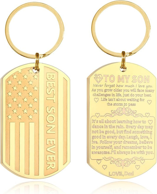 Stocking Stuffers- Football/Baseball/Soccer/Basketball Keychain for Men Baptism Confirmation Mens Gifts