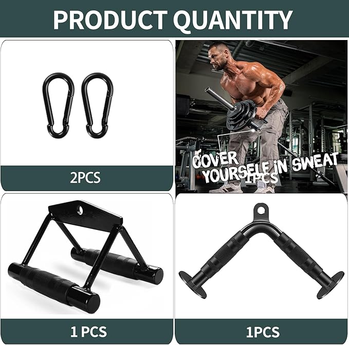Solid Cable Machine Attachment, Cable Attachments for Gym, Gym Cable Attachments, Cable Machine Attachments Set
