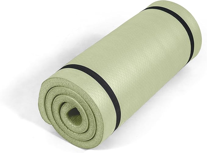 Tone Fitness 1-Inch Thick Yoga Mat | High-Density, Non-slip Exercise Mat with Carrying Strap for Yoga, Pilates, & Home Gym Workouts | Multiple Options