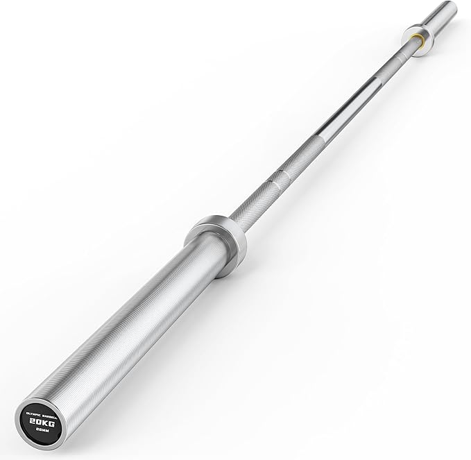 Olympic Barbell, 45lb/35lb 2-inch Weight Bar for Bench Press, 7ft/6.5ft Olympic Bar, 1000 lb/1500 lb High-Capacity, Hard Chrome, Knurled Grip, Strength Training Deadlift Weightlifting Squat