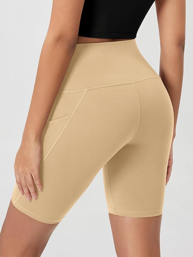 ODODOS Women's Tummy Control Biker Shorts 2.0 with Pockets High Waist Athletic Workout Yoga Shorts-3.5''/ 5"/ 8" / 10" Inseam