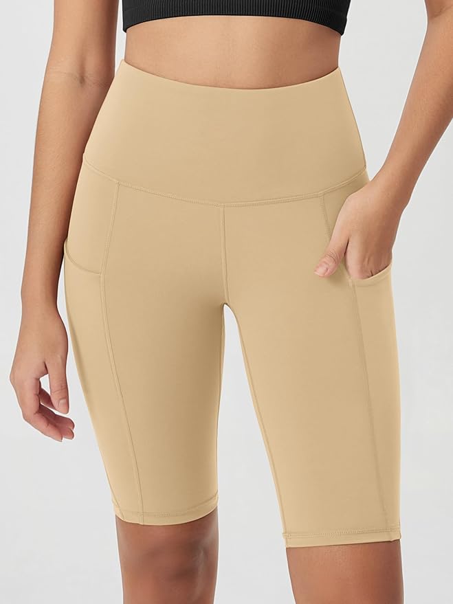 ODODOS Women's Tummy Control Biker Shorts 2.0 with Pockets High Waist Athletic Workout Yoga Shorts-3.5''/ 5"/ 8" / 10" Inseam