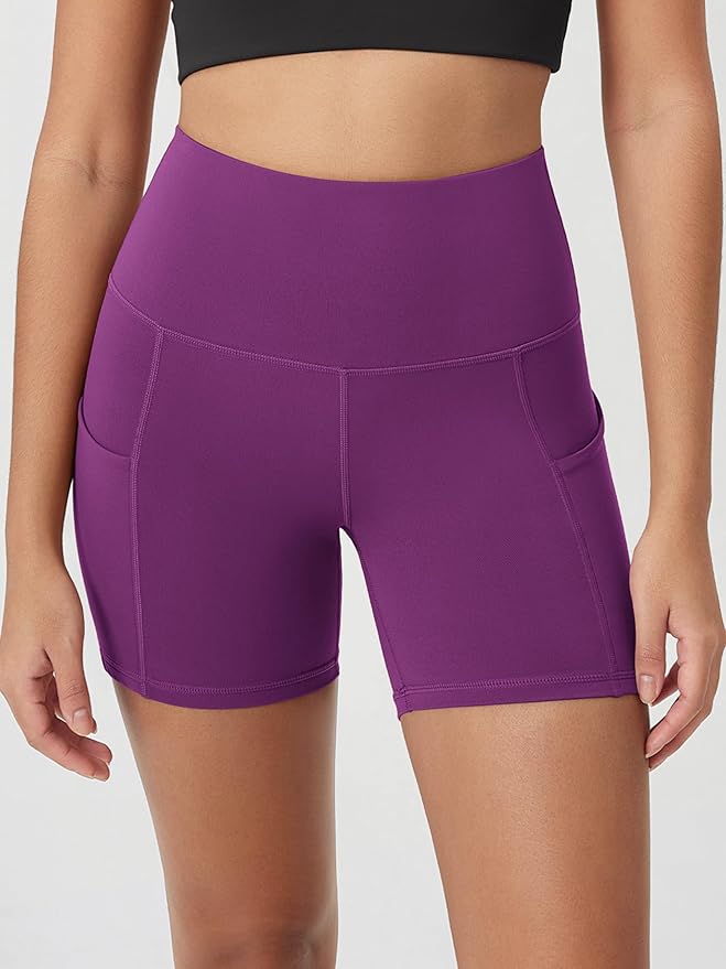 ODODOS Women's Tummy Control Biker Shorts 2.0 with Pockets High Waist Athletic Workout Yoga Shorts-3.5''/ 5"/ 8" / 10" Inseam