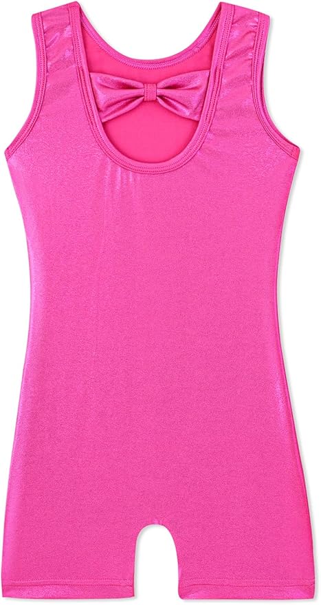 HOZIY Gymnastics Leotards for Girls with Shorts Toddlers Biketards Rainbow Unicorn Dinosaur Mermaid Leopard Flower Galaxy