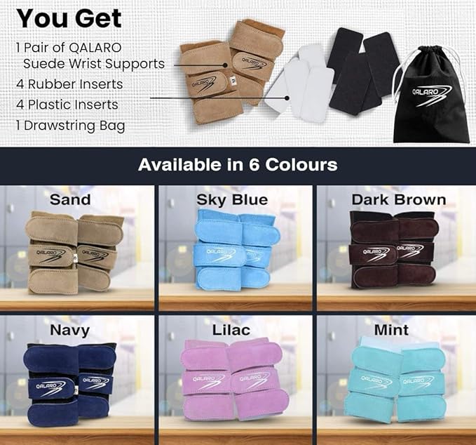 Suede Wrist Supports (Pair) with Bag | Gymnastics, Acrobatics, Cheer Adjustable Wrist Guards | Wrist Injury Prevention | Wrist Support Brace Hand Wraps