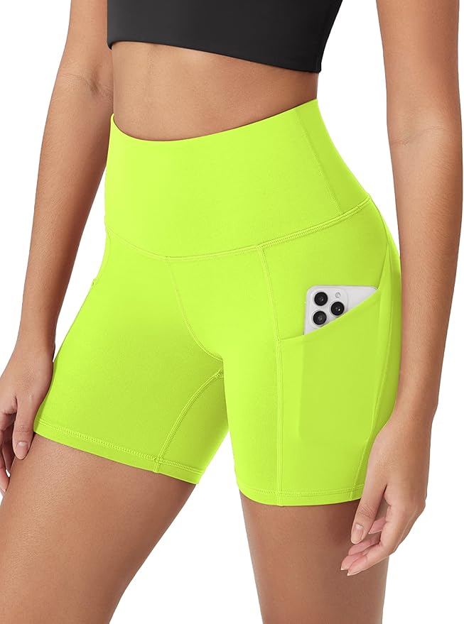 ODODOS Women's Tummy Control Biker Shorts 2.0 with Pockets High Waist Athletic Workout Yoga Shorts-3.5''/ 5"/ 8" / 10" Inseam