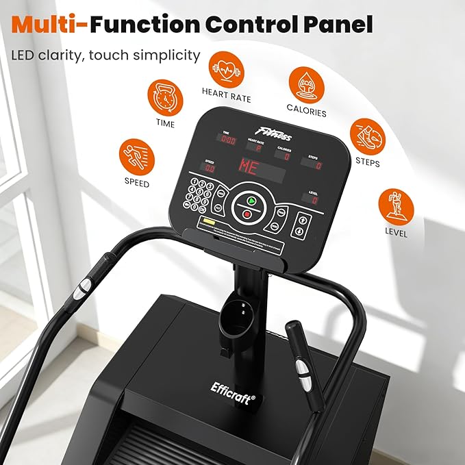 Stair Stepper Machine with LED Screen, Commercial Grade Stair Climber, Continuous Climbing Exercise Machine for Cardio, 15 Speed Levels Stair Master, 15-164 Steps/Min