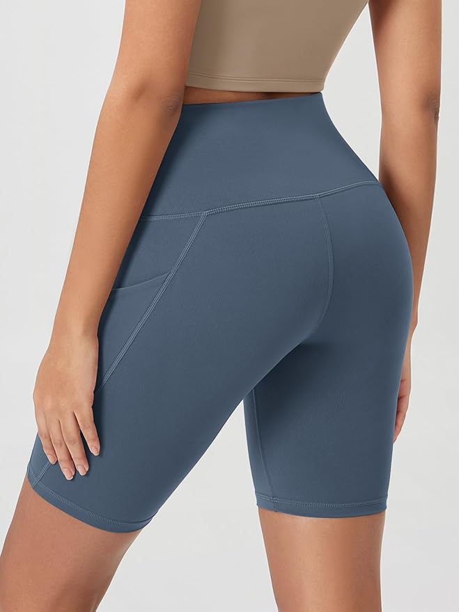 ODODOS Women's Tummy Control Biker Shorts 2.0 with Pockets High Waist Athletic Workout Yoga Shorts-3.5''/ 5"/ 8" / 10" Inseam