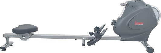 Sunny Health & Fitness Rower w/Long Slide Rail, Cardio Rowing Equipment for Home Gym Training w/LCD Monitor & Device Holder, Optional Free SunnyFit App Bluetooth Connection