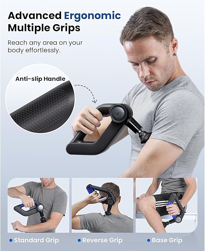 BOB AND BRAD D5 Pro Massage Gun with 13mm Amplitude, FSA-HSA Eligible, Professional Deep Tissue Percussion Massage Gun, Ergonomic D-Handle for Effortless Muscle Pain Relief, Christmas Birthday Gifts