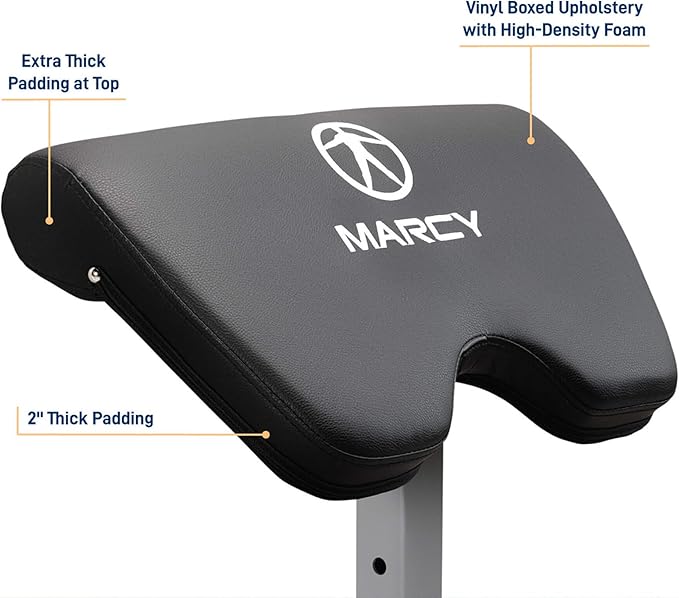 Marcy Standard & Olympic Adjustable Weight Benches and Accessories - Build You Own Home Gym with Optional Attachments Available: Lat Tower, Leg Developer, and Arm Curl for Full Body Exercise and Strength Training