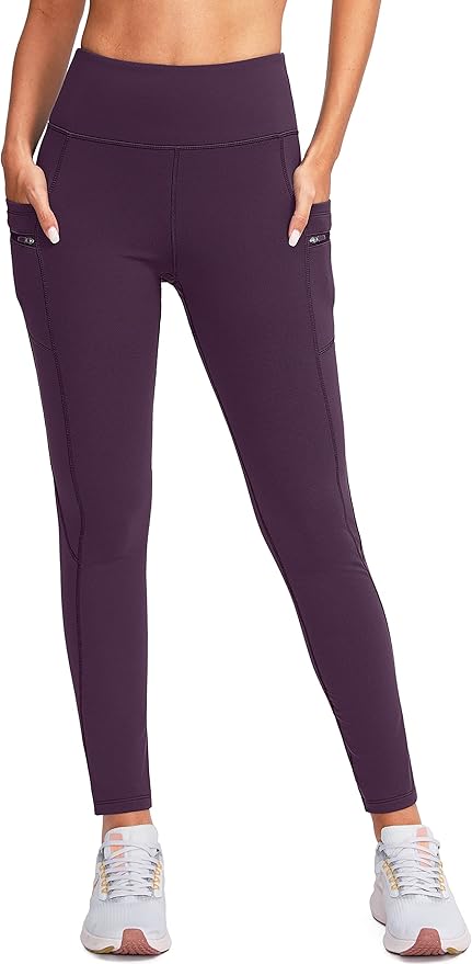 G Gradual Women's Fleece Lined Winter Leggings with Pockets Water Resistant High Waisted Thermal Warm Pants Running Hiking