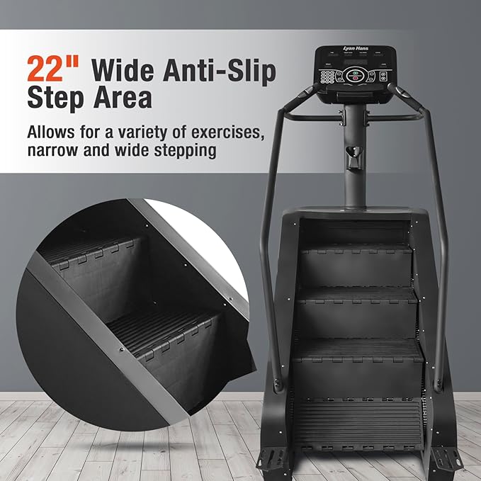 Stair Stepper, Commercial Grade Stepper Machine, Stepmill for Exercise at Home, Stair Climber for Cardio and Lower Body Workouts,15 Speed Levels, 660LBS Capacity, 15-165 Steps/Minute