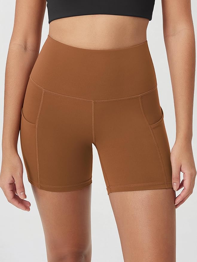 ODODOS Women's Tummy Control Biker Shorts 2.0 with Pockets High Waist Athletic Workout Yoga Shorts-3.5''/ 5"/ 8" / 10" Inseam