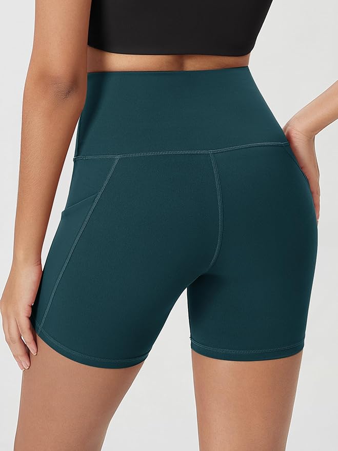 ODODOS Women's Tummy Control Biker Shorts 2.0 with Pockets High Waist Athletic Workout Yoga Shorts-3.5''/ 5"/ 8" / 10" Inseam