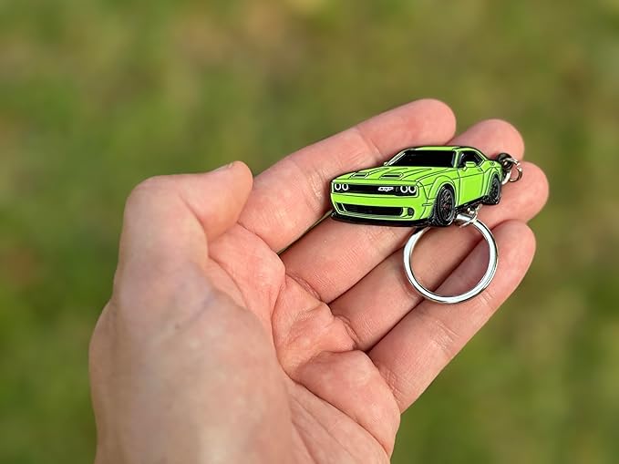 DODGE Challenger Keychain – Officially Licensed Dodge Accessories Key Chain for RT SRT Cool Toy Car Men Gift
