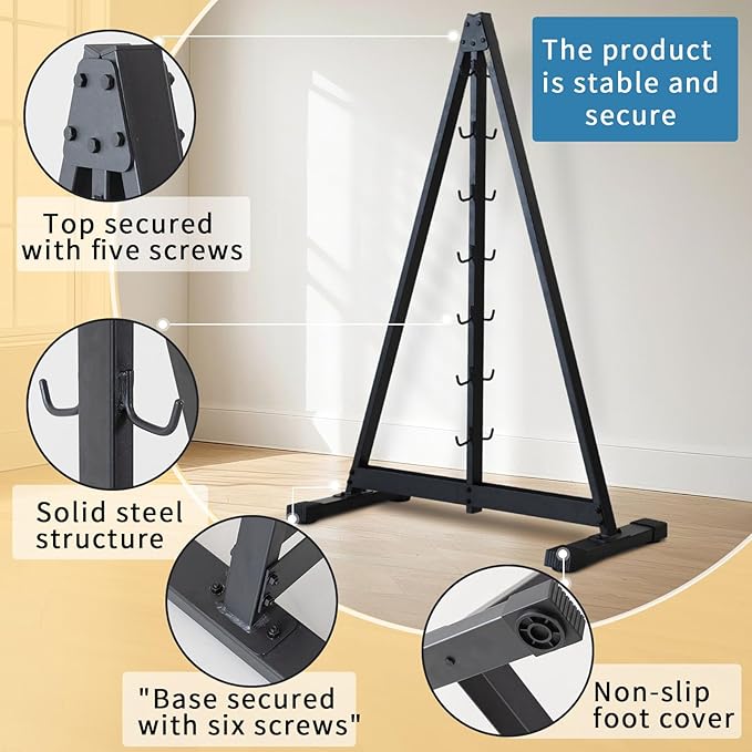 LAT Pulldown Storage,LAT Bar Organizer,LAT Pulldown Attachments.Attachment Storage Rack for Mag Grip - Home Gym Fitness Heavy Duty A-Frame Stand and Gym Wall Storage.