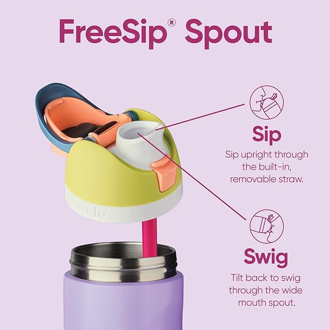 Owala FreeSip Insulated Stainless Steel Water Bottle with Straw, BPA-Free Sports Water Bottle, Great for Travel, 40 Oz, Very, Very Dark