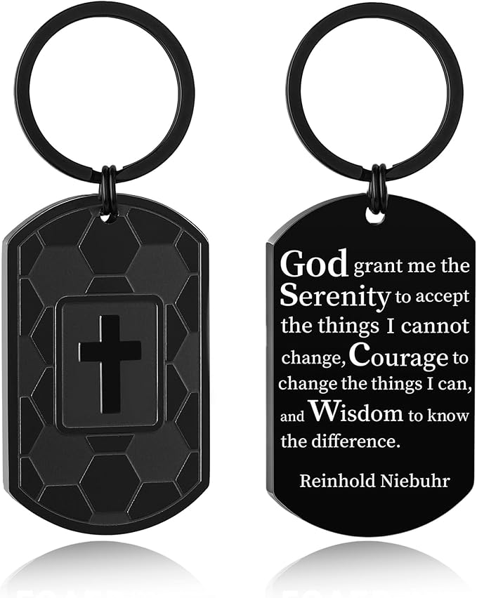 Stocking Stuffers- Football/Baseball/Soccer/Basketball Keychain for Men Baptism Confirmation Mens Gifts