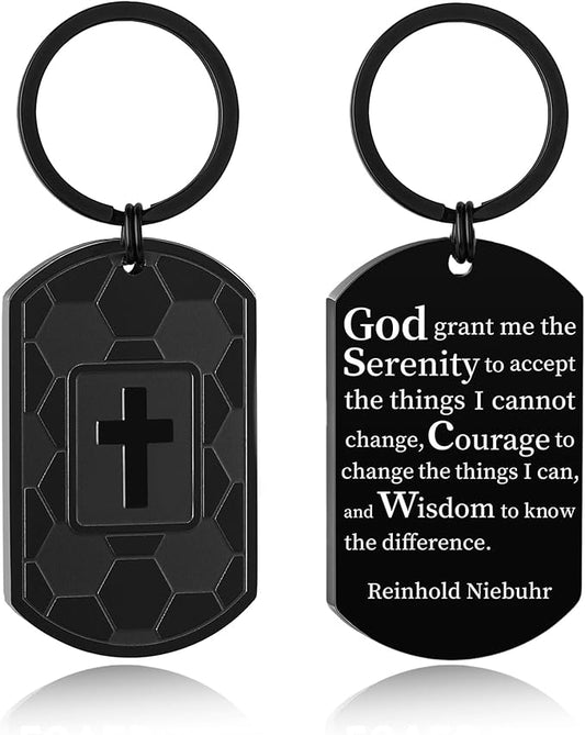 Stocking Stuffers- Football/Baseball/Soccer/Basketball Keychain for Men Baptism Confirmation Mens Gifts