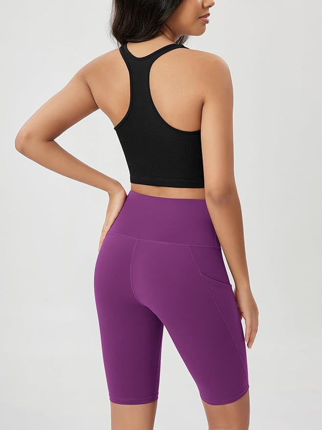 ODODOS Women's Tummy Control Biker Shorts 2.0 with Pockets High Waist Athletic Workout Yoga Shorts-3.5''/ 5"/ 8" / 10" Inseam