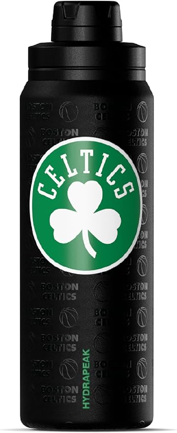 Hydrapeak x NBA Officially Licensed Boston Celtics 26 oz Active Water Bottle with Chug Lid and Handle Reusable Stainless Steel Double Wall Insulated Sports Gift